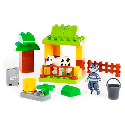 Конструктор Макси Простоквашино Матроскин занимается делами 30 деталей Полесье 23371 1